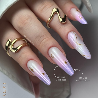 Pose avec le Art Line Light Rose et Pastel Violet