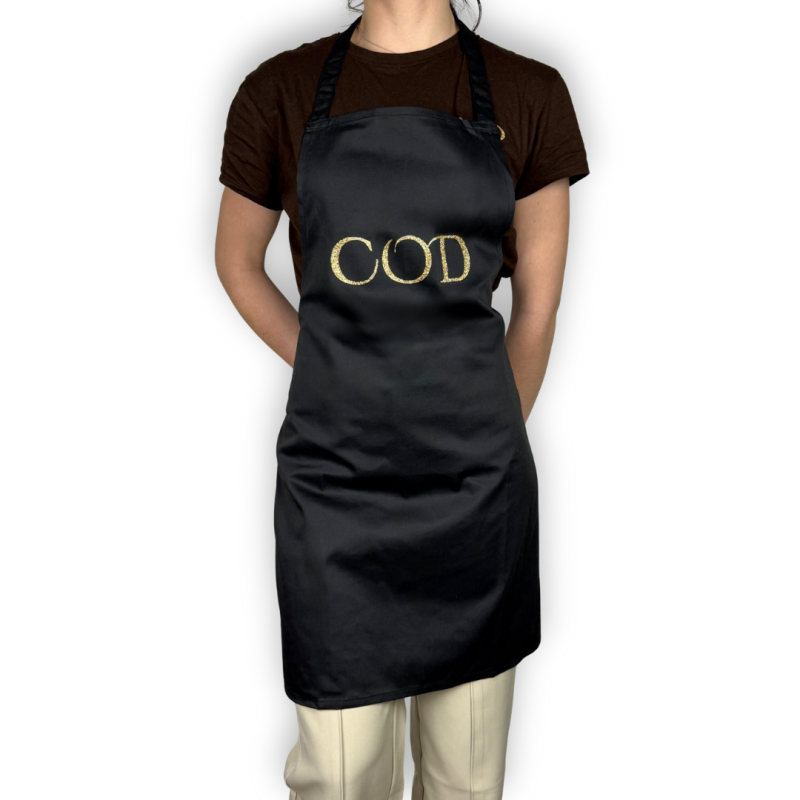 Tablier noir COD porté