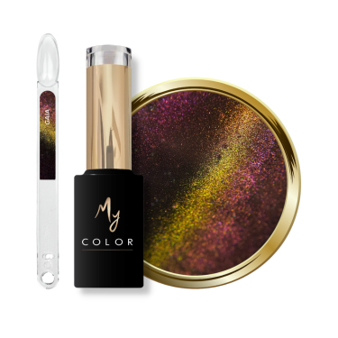 Tips, flacon et pastille du My Color Cat Eye Gaia