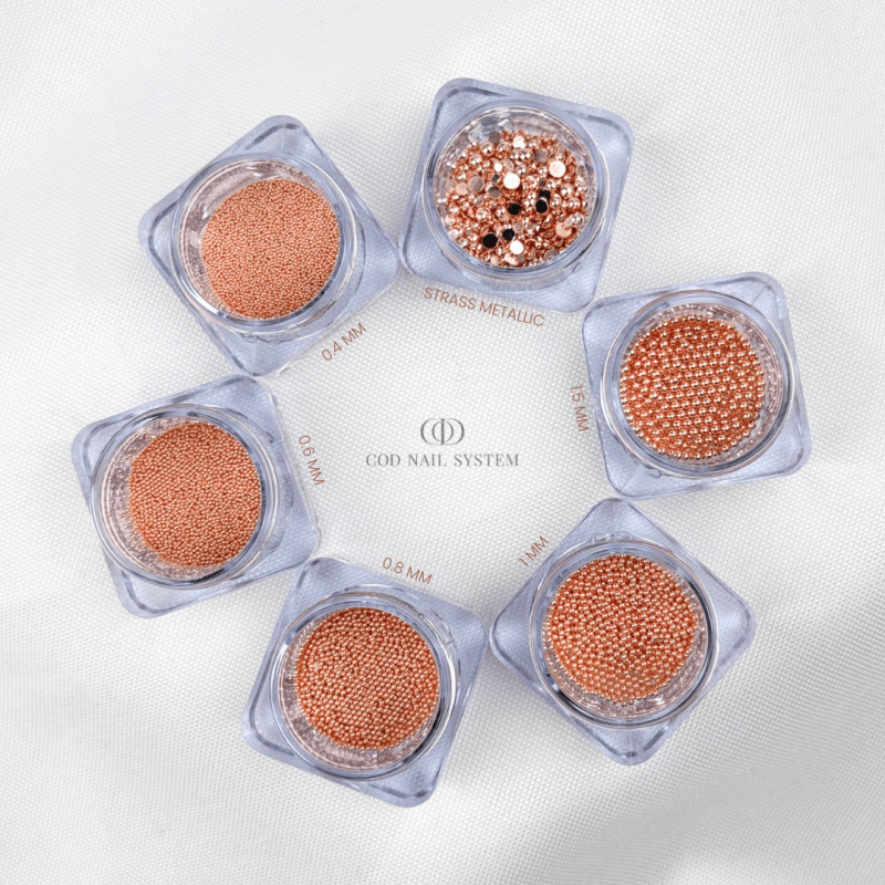 Strass Metallic rose gold