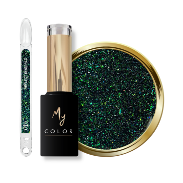 Tips, flacon et pastille du My Color Reflect Emerald