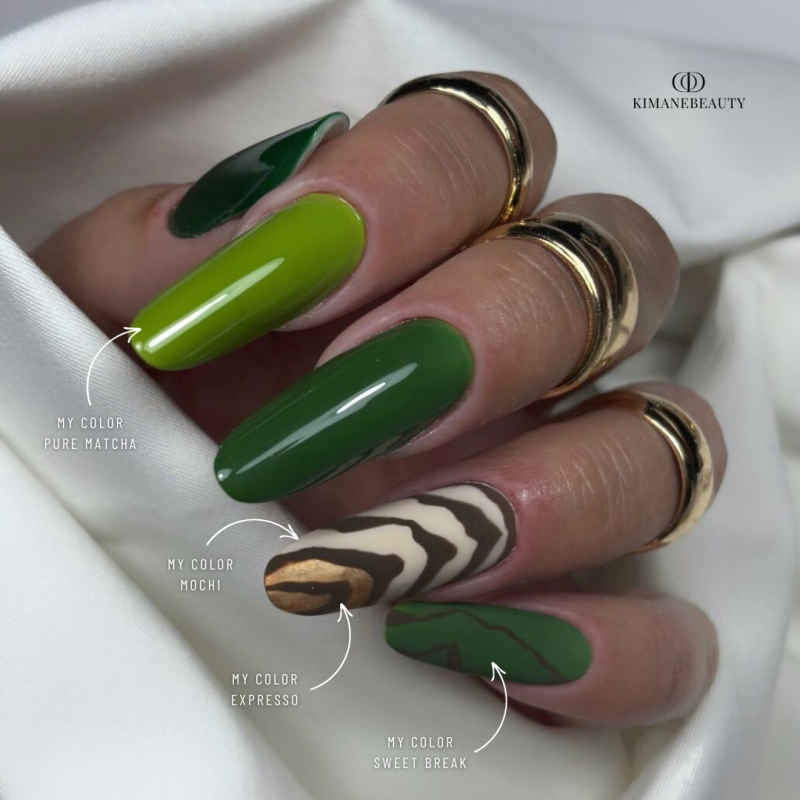 Pose en amandes avec la collection Matcha Latte
