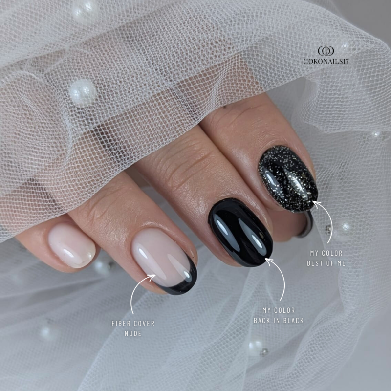 Pose ovale avec le My Color Back In Black