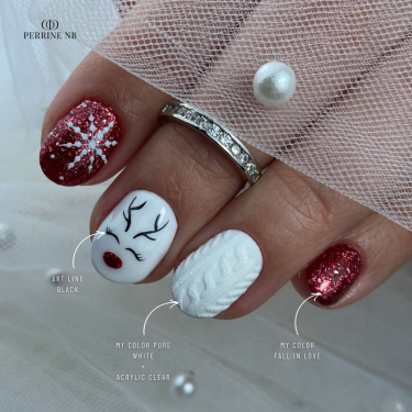 Pose ovale de Noël avec le My Color Pure White