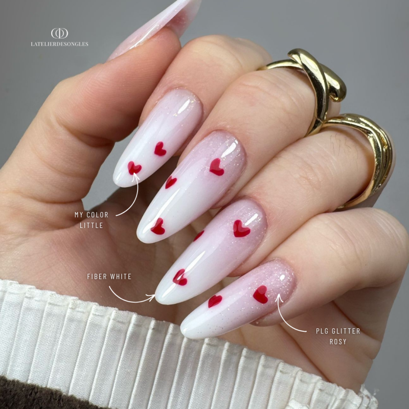 Pose en amandes avec le My Color Little Red pour les coeurs