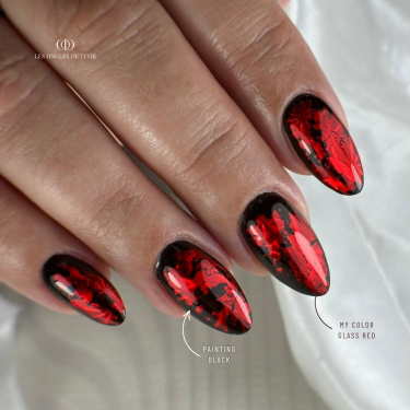 Pose en amandes avec le My Color Glass Red