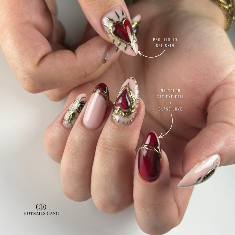 Pose d'ongles en amandes avec le My Color Glass Love