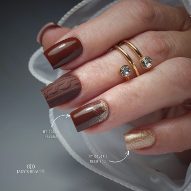 Pose carrée avec le My Color Havana, marron chocolat