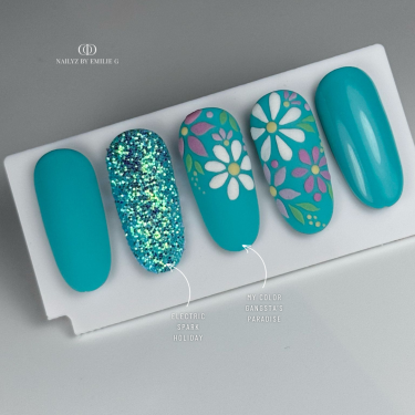 Capsules d'ongles avec le My Color Gangsta's Paradise, vert turquoise