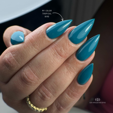 Pose d'ongles stiletto avec le My Color Tropical Bird