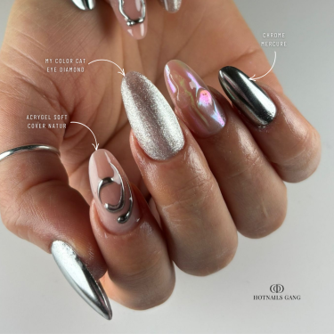 Pose en amande avec le Chrome Mercure