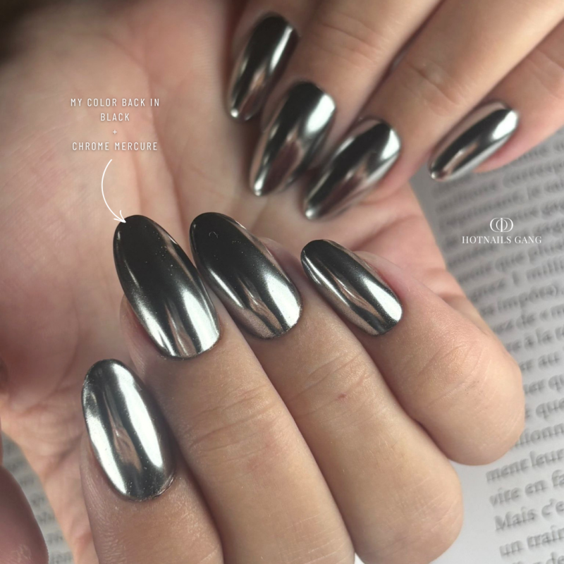 Pose en amande avec le Chrome Mercure