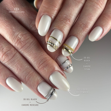 Pose en amande avec le Chrome Mercure et Titan