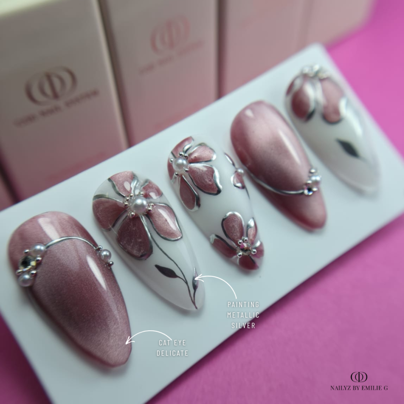 nail art cat eye soie