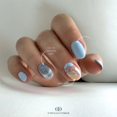 pose arrondi pastel bleu