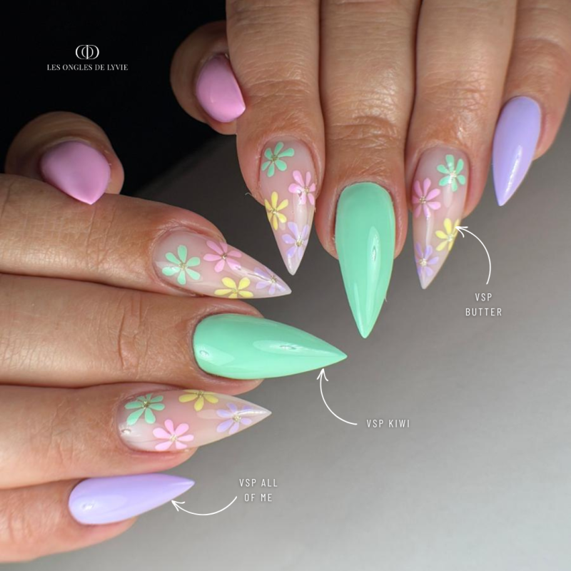 Pose stiletto avec les VSP Kiwi, All Of me et Butter