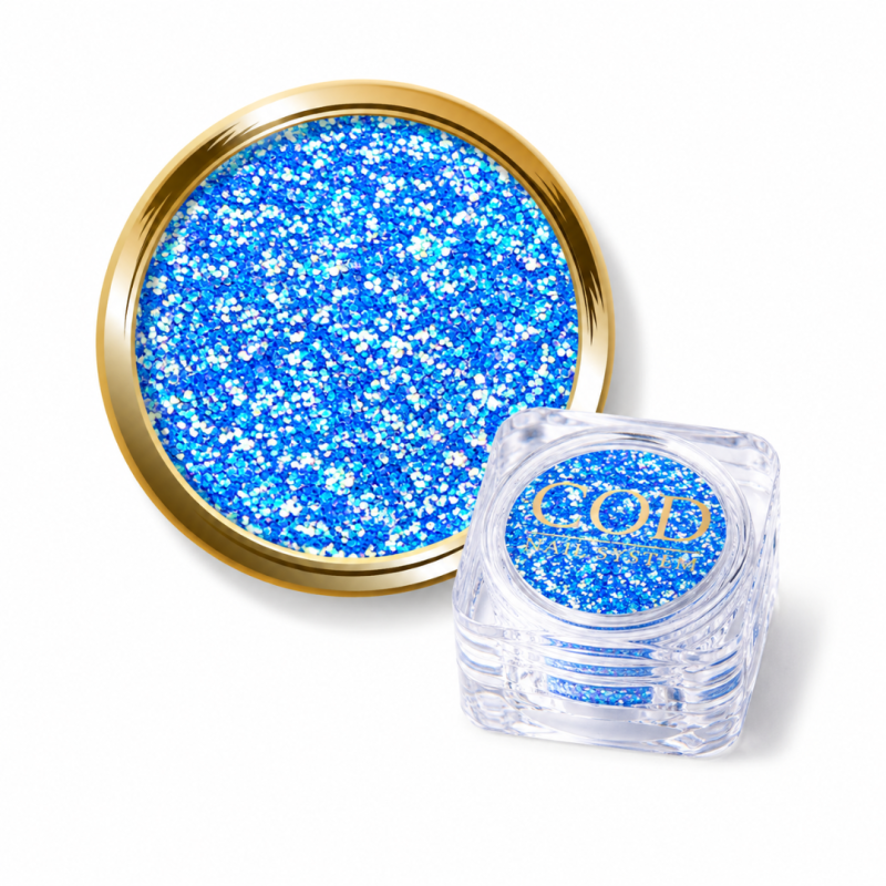 paillette libre bleu irisé