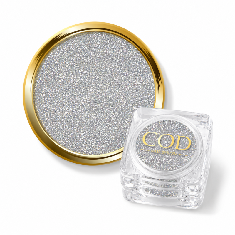paillette poudre de diamant argenté réfléchissante