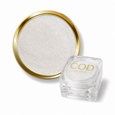 paillette nail art effet sucre blanc