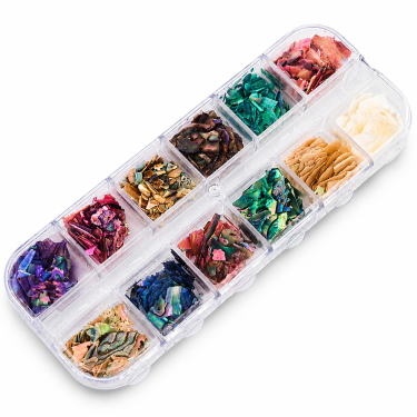 morceaux de coquillages nacres pour le nail art
