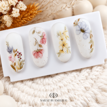 idée nail art aquarelle