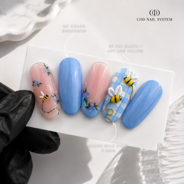Idée nail art abeille