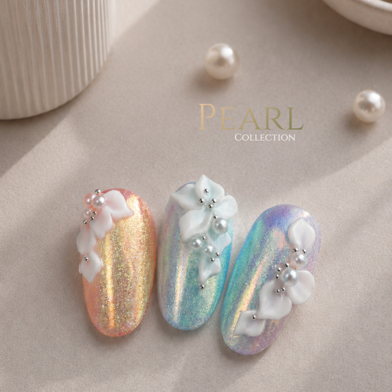 fleur 3D gel blanc