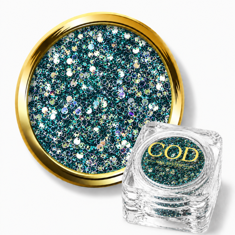 paillettes libre vert bouteille