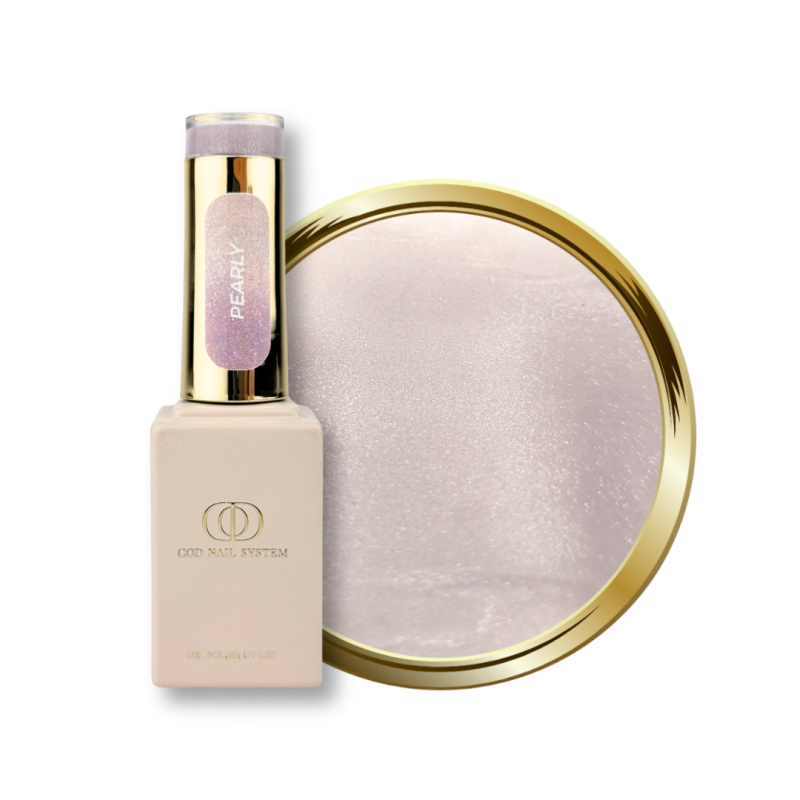 Flacon et pastille du vernis semi permanent cat eye Pearly