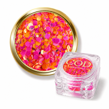 paillette mix rose et orange néon