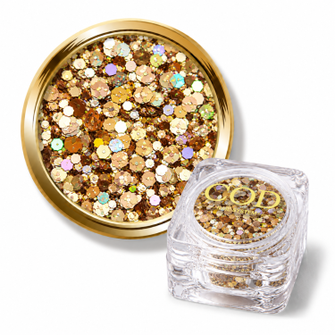mix glitter cuivré holographique
