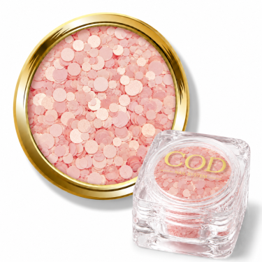 mix paillette ronde rose pastel