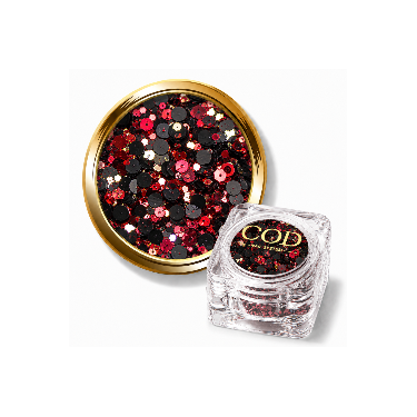 paillette mix rouge noir et or