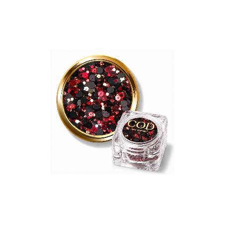 paillette mix rouge noir et or