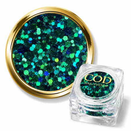 paillette mix vert irisé bleu