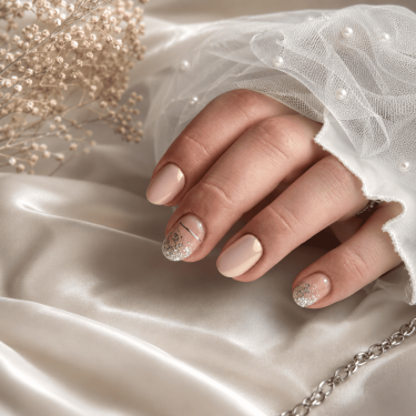 ongle babyglitter et pigment transparent doré