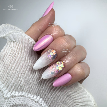 pose amande cutiglitter et pigment aurora