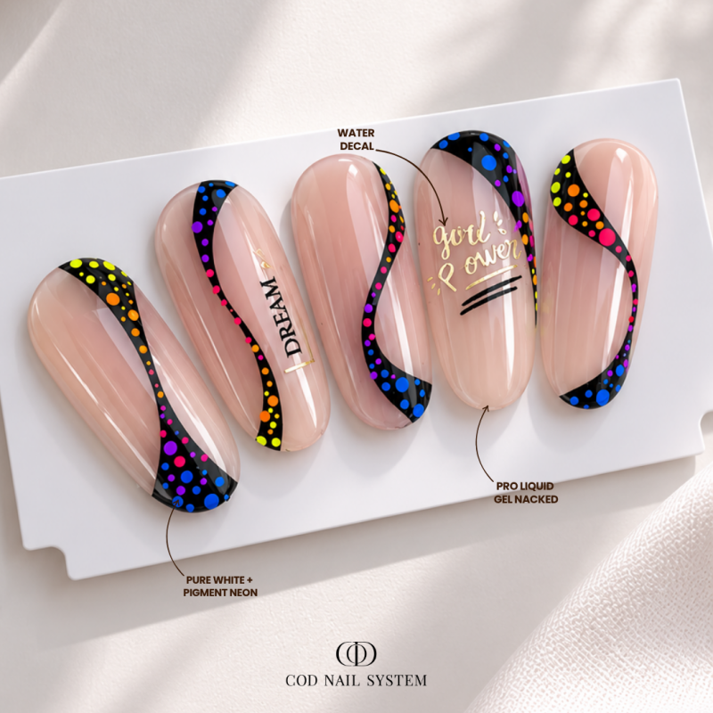 nail art avec pigment néon