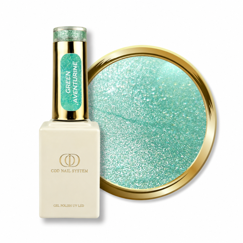Vernis semi permanent cat eye reflective vert pastel