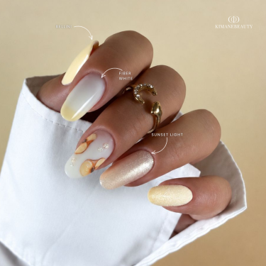 Idée ongles nail art pêche