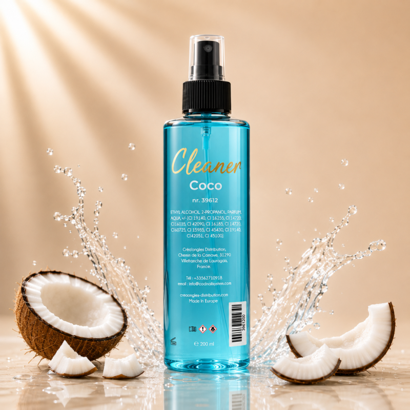cleaner odeur coco pour dégraisser les ongles en gel