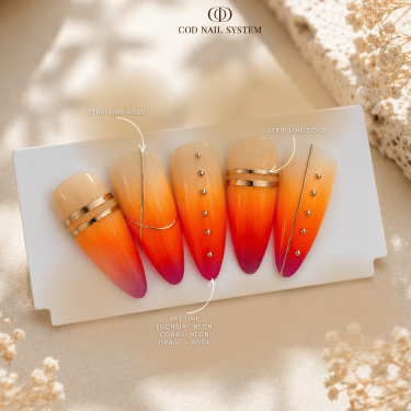 idée nail art dégradé 4 couleurs