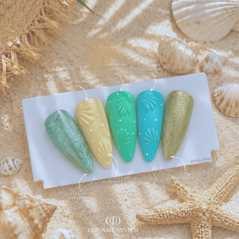 idée Nail Art coquillage