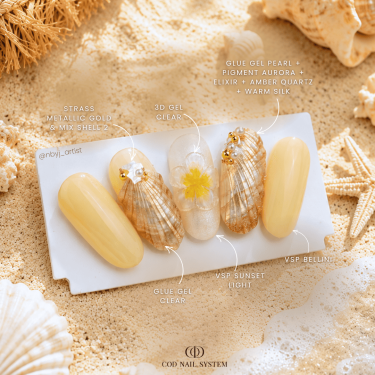 Idée nail art coquillage réaliste