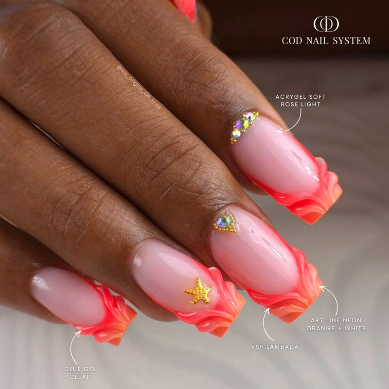 Pose ongle french bicolore