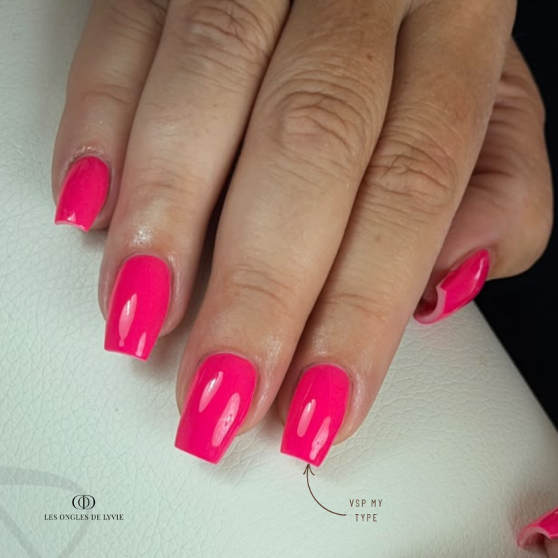 Pose carrée avec les VSP My Type, pink néon