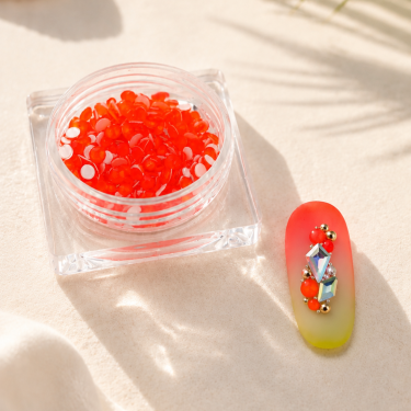 Strass Néon Corail sur capsules
