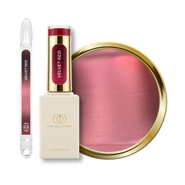 Cat eye Velvet Red  avec son flacon, pastille et tips
