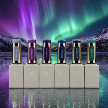 Flacons des vernis semi permanent de la Box Aurora Borealis