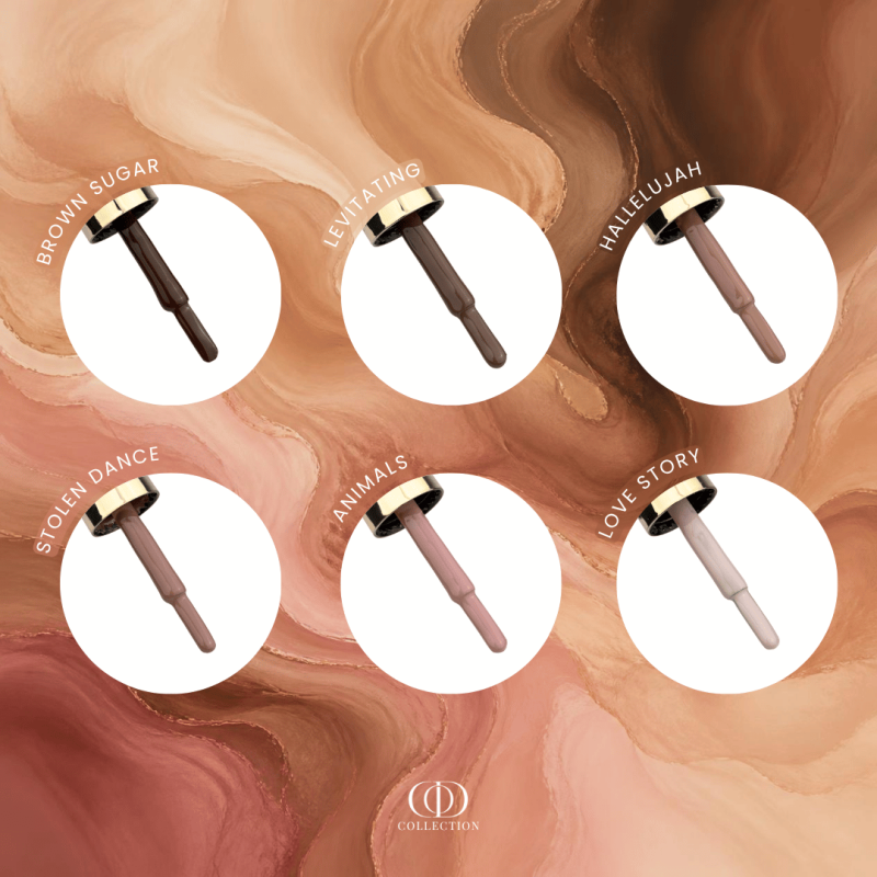 Zoom sur les pinceaux des vernis semi permanent de la Box Coffee Shop